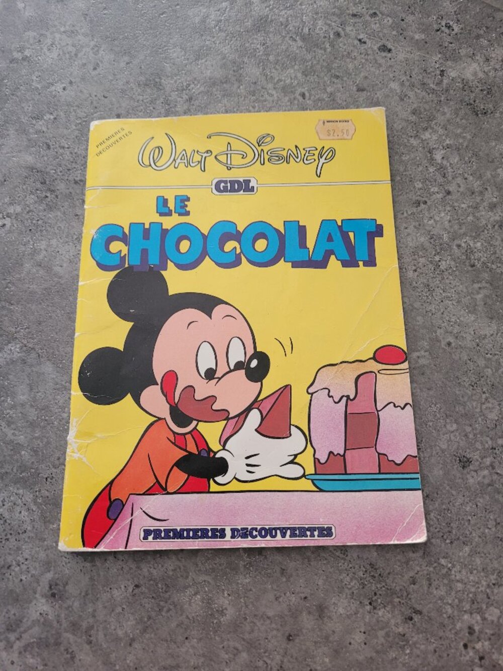 Vintage Walt Disney Le Chocolat Mickey Mouse French Children's Book GDL